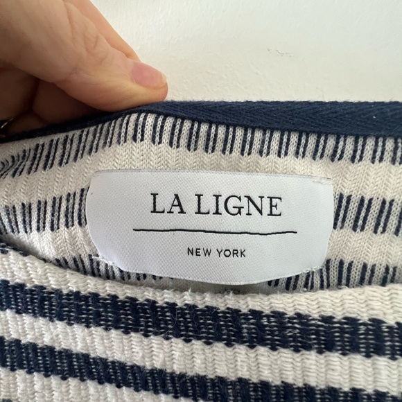 La Ligne Striped Bateau Neckline Sweater - Picture 2 of 6